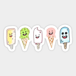 Ice cream van crew Sticker